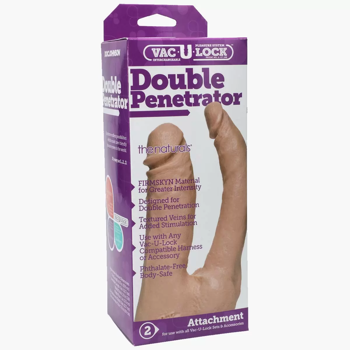 Double Penetrator Naturals Vac U Lock White Double Penetrator Naturals Vac U Lock White