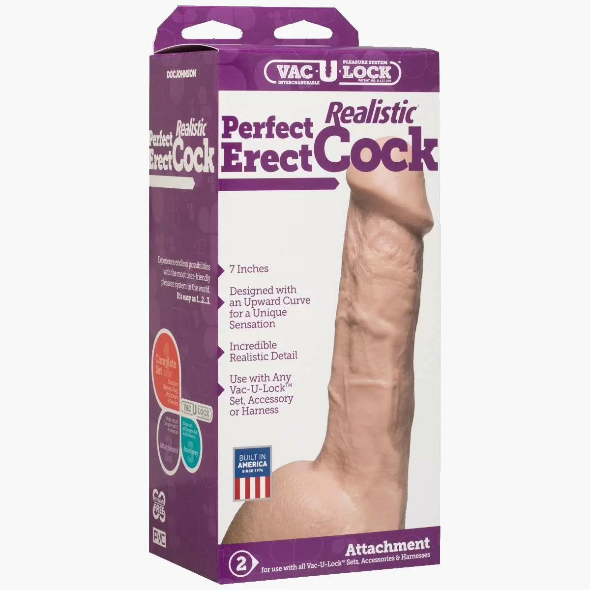 Perfect Realist Erect Cock Vac U Lock Attachment 7in Perfect Realist Erect Cock Vac U Lock Attachment 7in