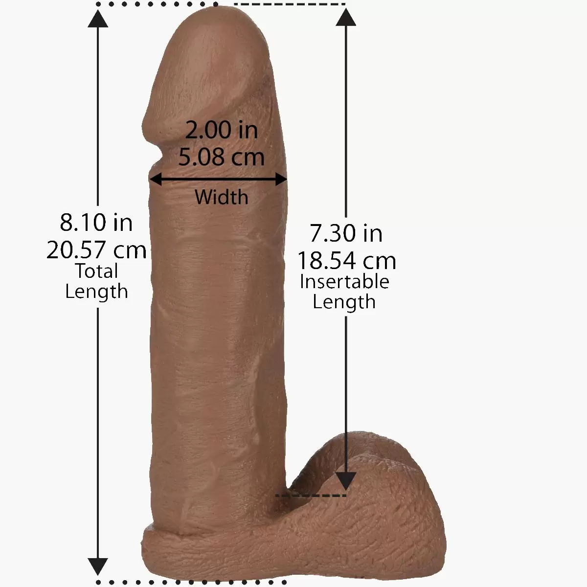 Realistic Caramel Cock Vac U Lock 8in