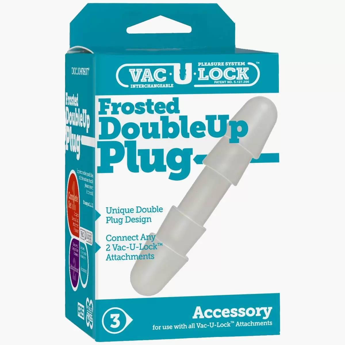 Vac U Lock Frosted Double Up Plug Vac U Lock Frosted Double Up Plug