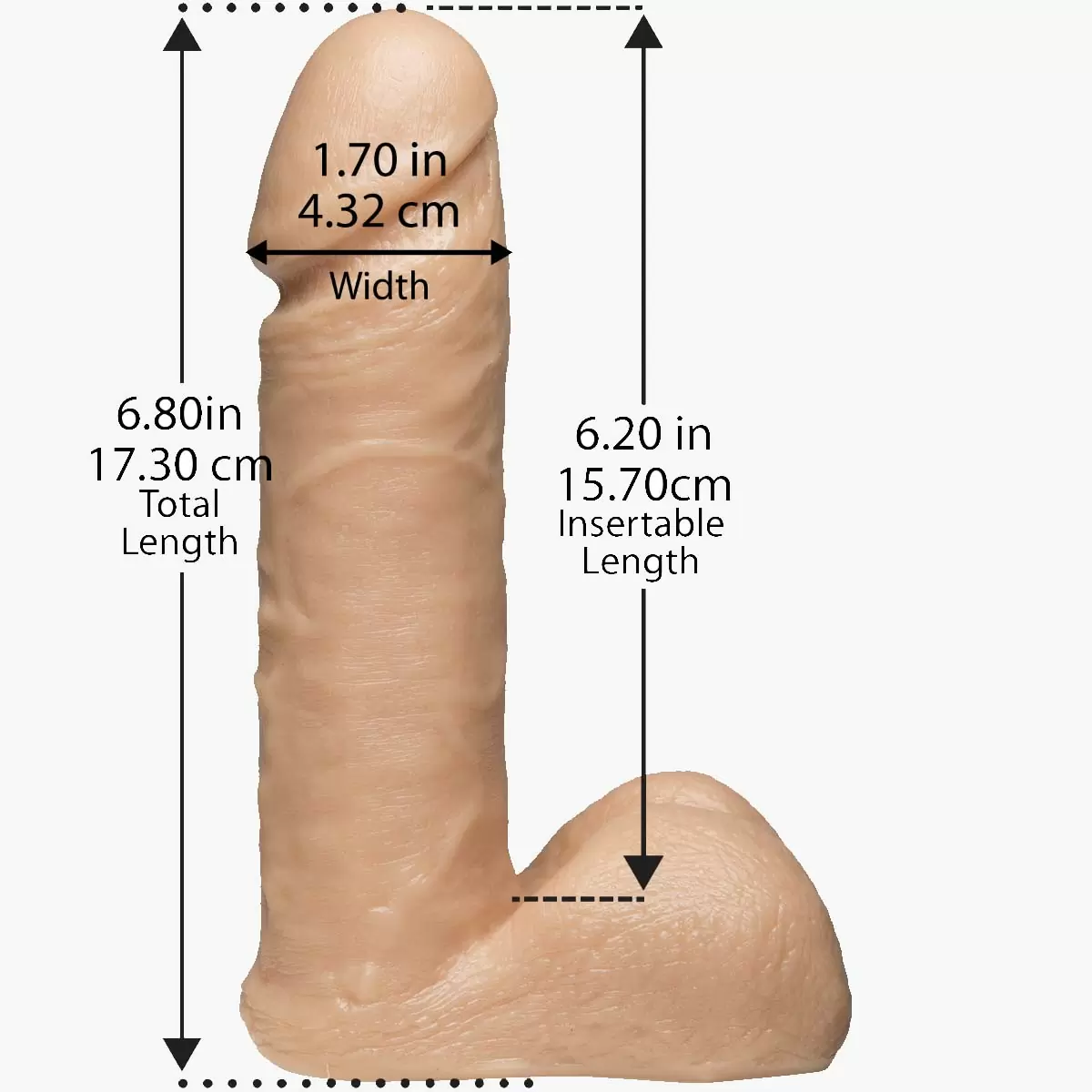 Vac U Lock Realistic Cock with Ultra Harness White 6in Vac U Lock Realistic Cock with Ultra Harness White 6in