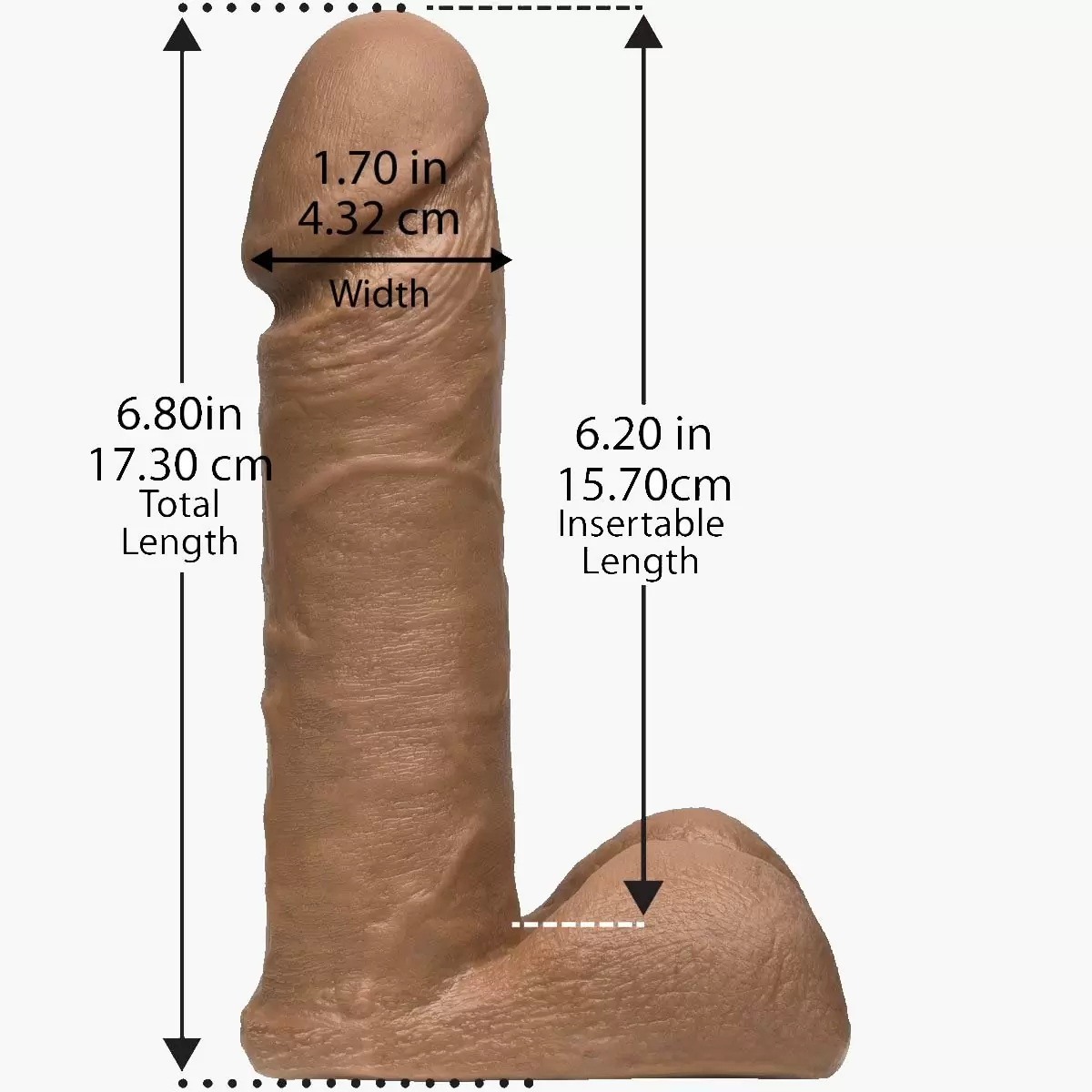 Vac-U-Lock ULTRASKYN Cock – 6 Inch – Caramel