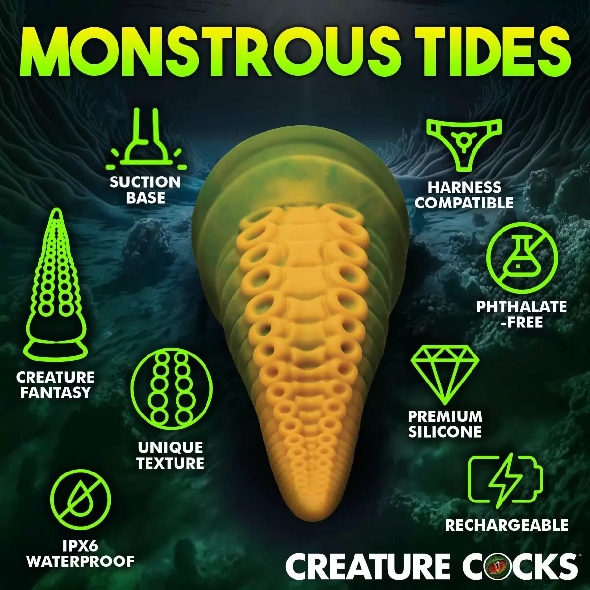 Monstropus 2.0 Vibrating Tentacle Silicone Dildo Monstropus 2.0 Vibrating Tentacle Silicone Dildo