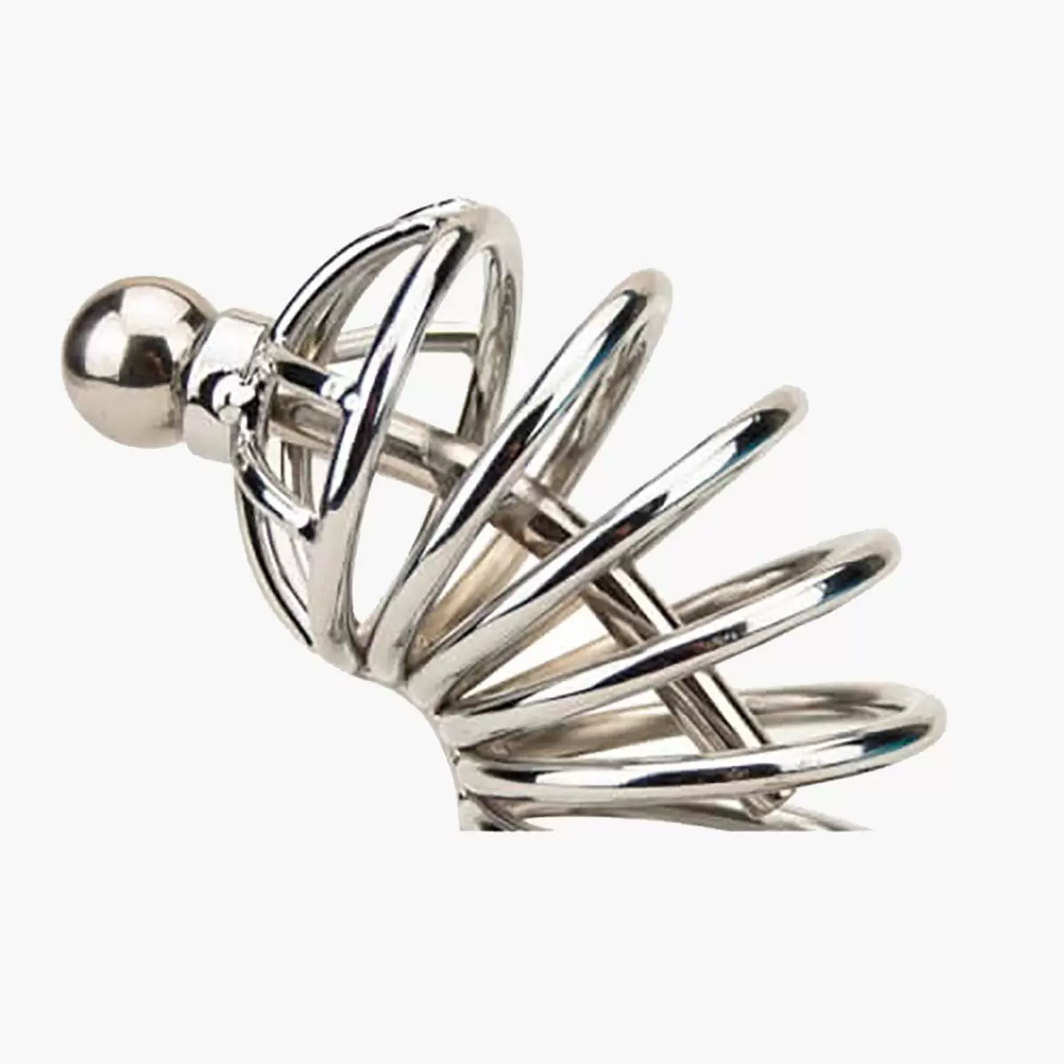 Corkscrew Male Chastity Device with Penis Plug Corkscrew Male Chastity Device with Penis Plug