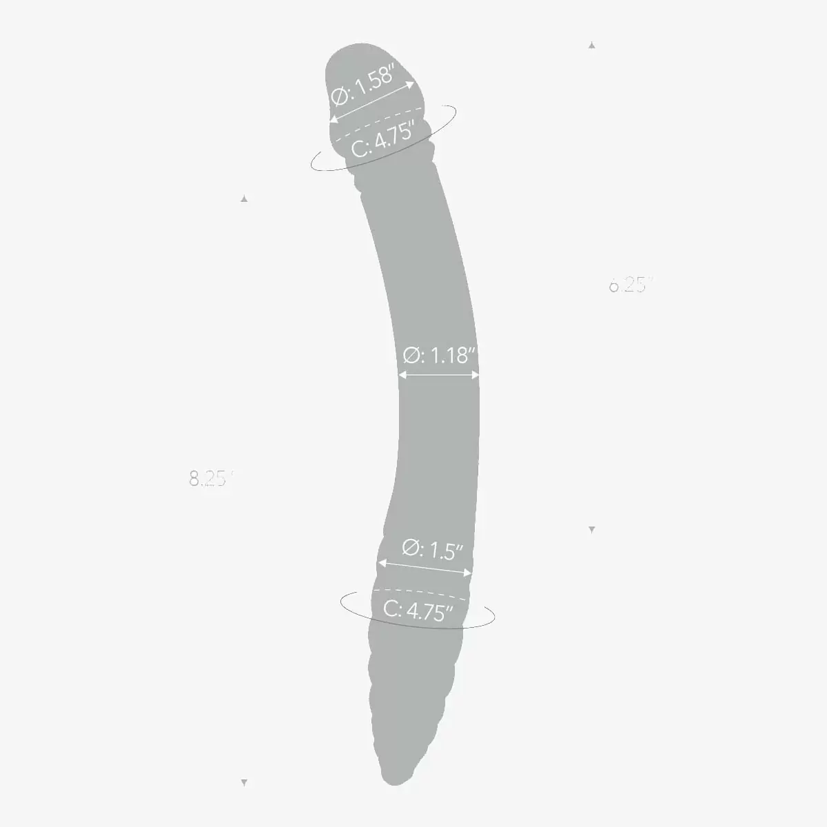 11inch Double Sided Glass Dildo For G & P Spot Stimulation 11inch Double Sided Glass Dildo For G & P Spot Stimulation