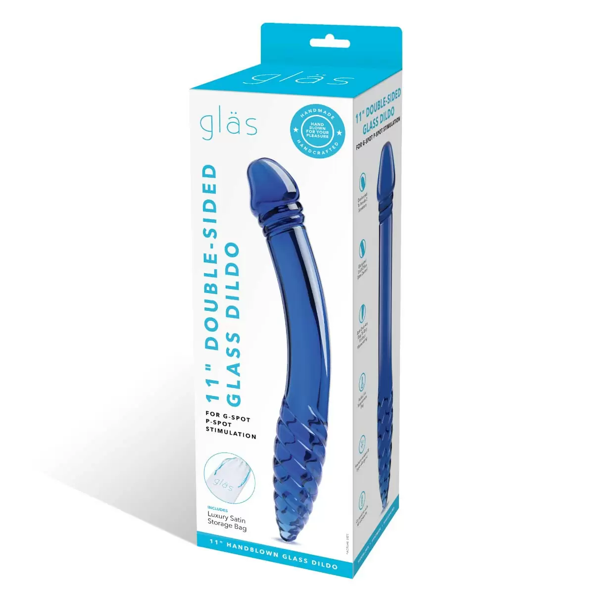 11inch Double Sided Glass Dildo For G & P Spot Stimulation 11inch Double Sided Glass Dildo For G & P Spot Stimulation