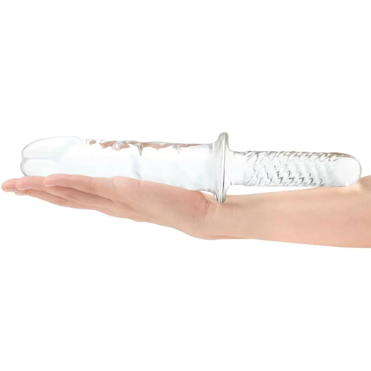 11inch Girthy Cock Double Ended With Handle Grip 11inch Girthy Cock Double Ended With Handle Grip