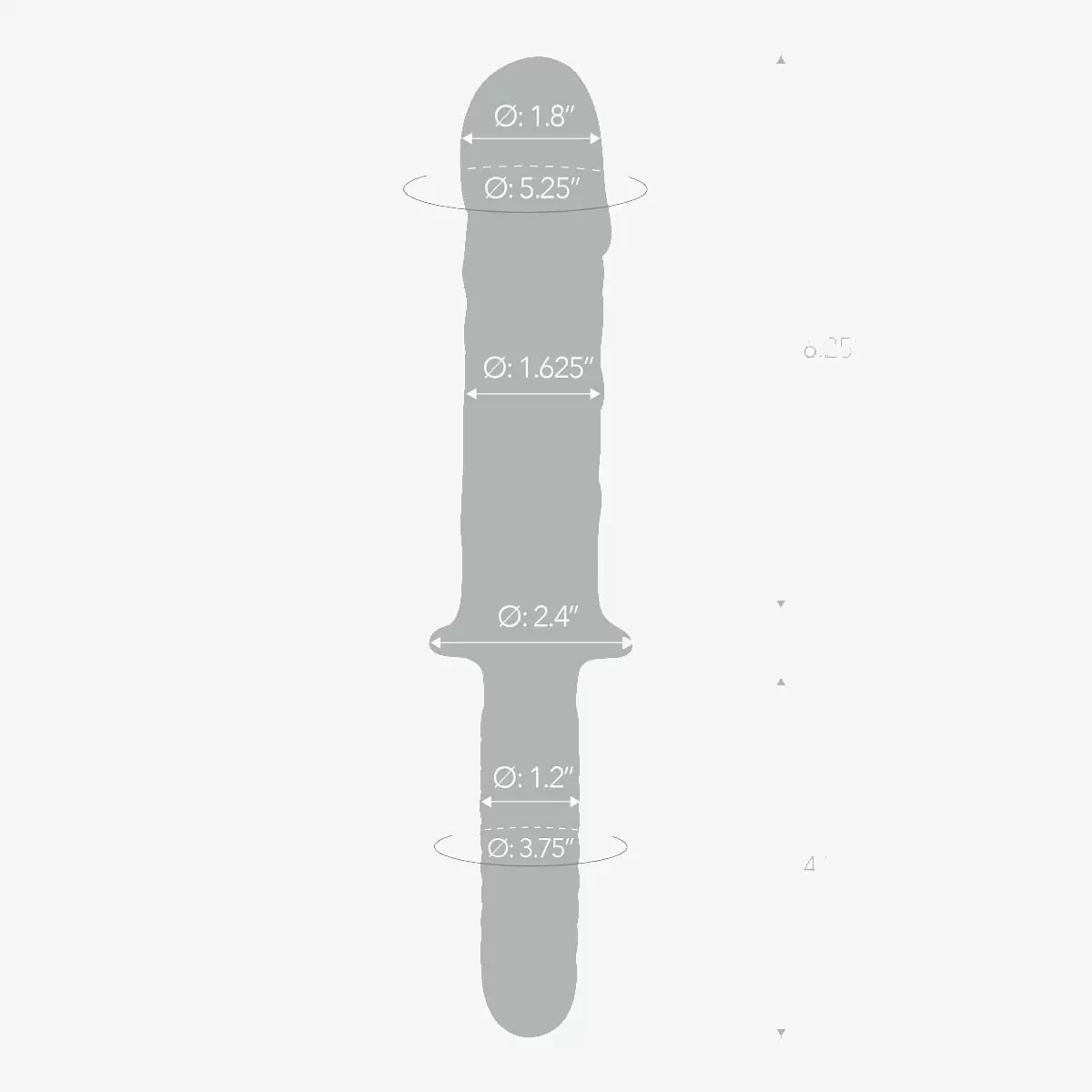 11inch Girthy Cock Double Ended With Handle Grip 11inch Girthy Cock Double Ended With Handle Grip