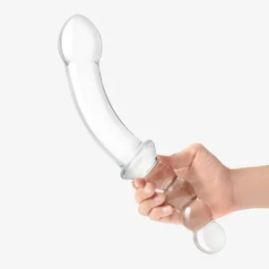 12.5inch Girthy Double Sided Dong With Anal Bead Grip Handle