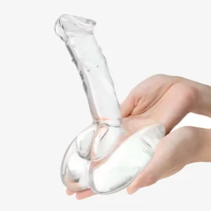 7.5inch Rideable Standing Glass Cock With Stability Base