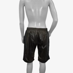 Leather Long Sports Shorts Black Leather Long Sports Shorts Black