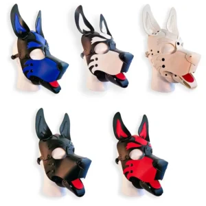 Vegan Pup Hood Black Red Blue White