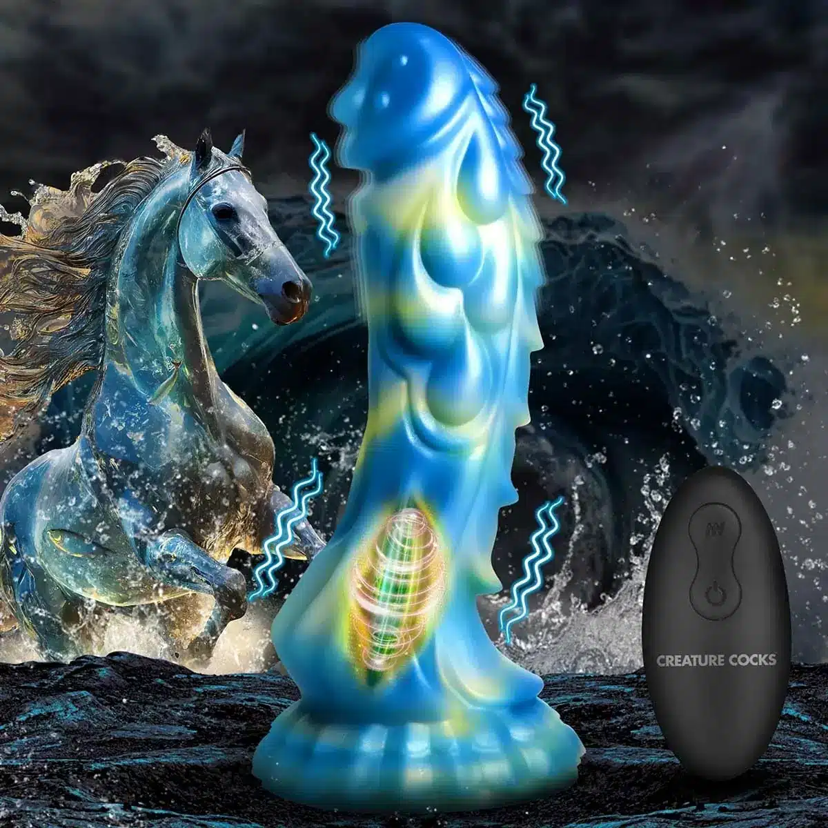Sea Stallion Vibrating Silicone Dildo with Remote Sea Stallion Vibrating Silicone Dildo with Remote