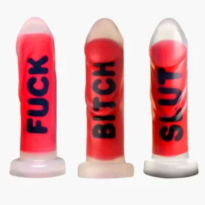 B*TCH F*CK SL*T Silicone Dildo