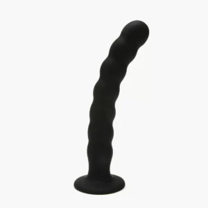 Ripple G-Spot Pegging Dildo Black 8 Inch