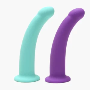 Curved Dildo 7 Inch Purple Aqua