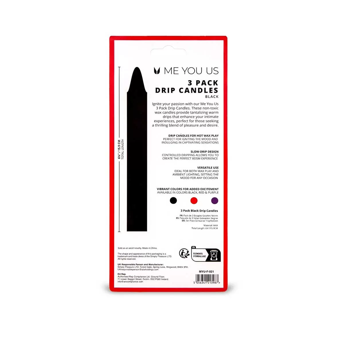 Candles 3 Pack Black Red Purple Candles 3 Pack Black Red Purple