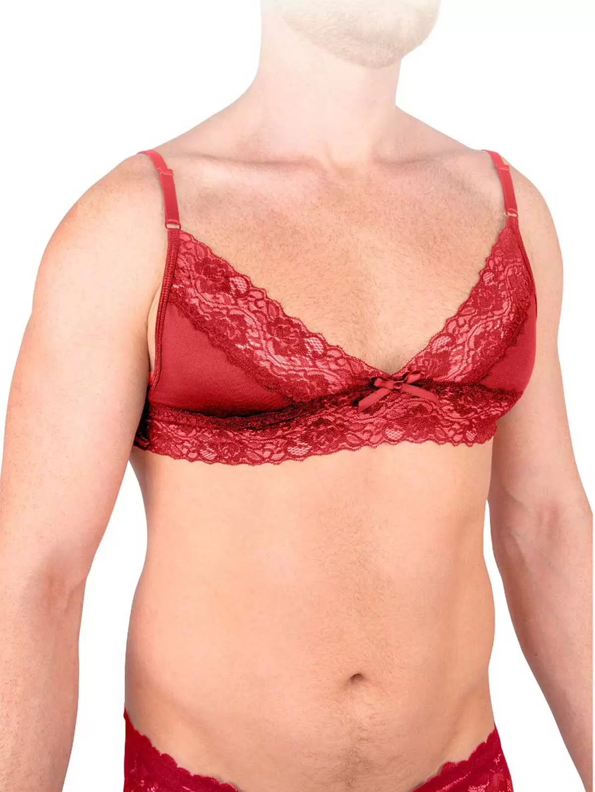 Red Mens Lace Garter Set Red Mens Lace Garter Set