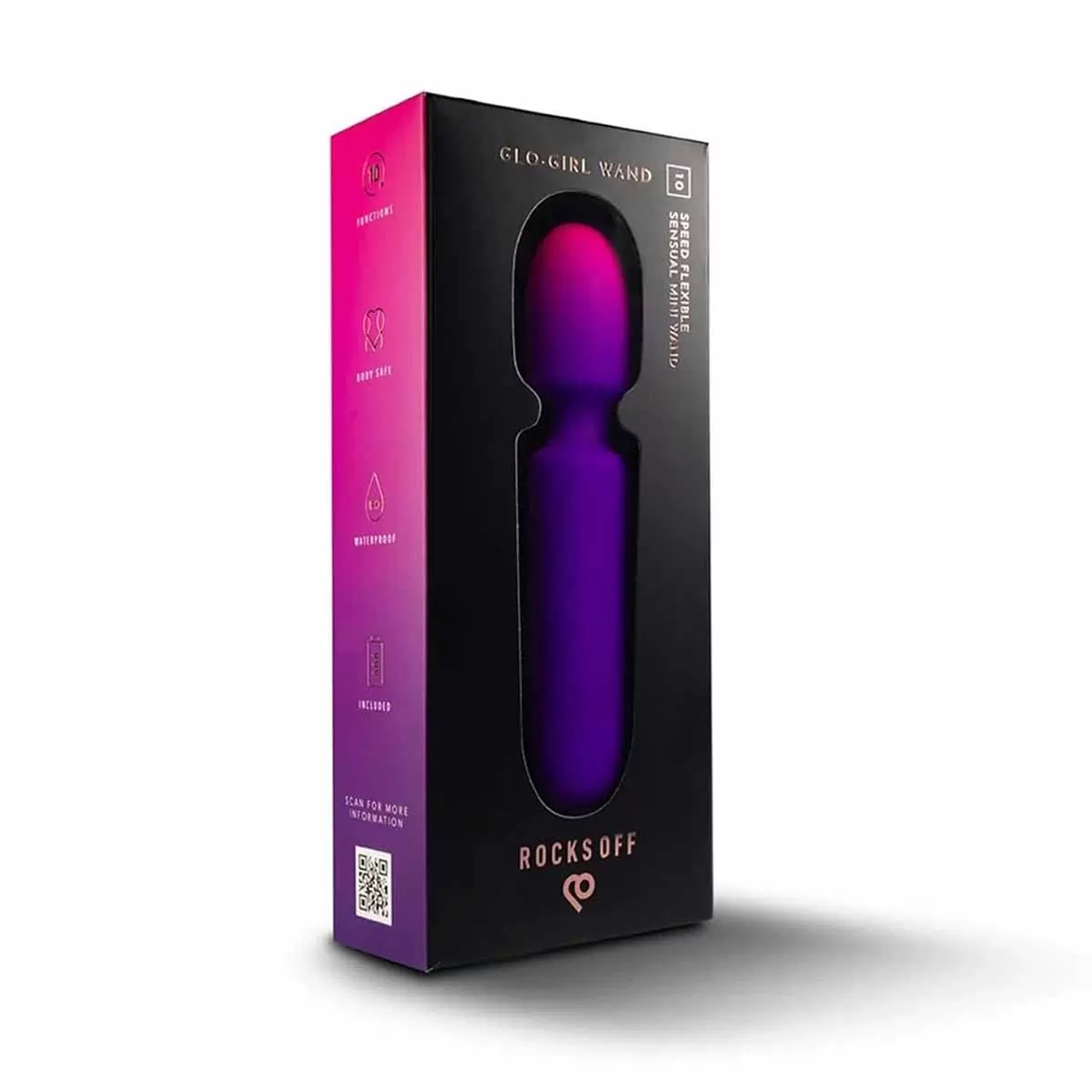 Glo-Girl Wand Vibrator Purple Pink Glo-Girl Wand Vibrator Purple Pink