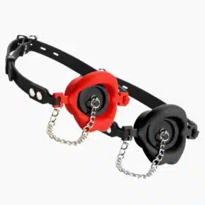 Plugged Silicone Feeding Gag Black Plugged Silicone Feeding Gag Black