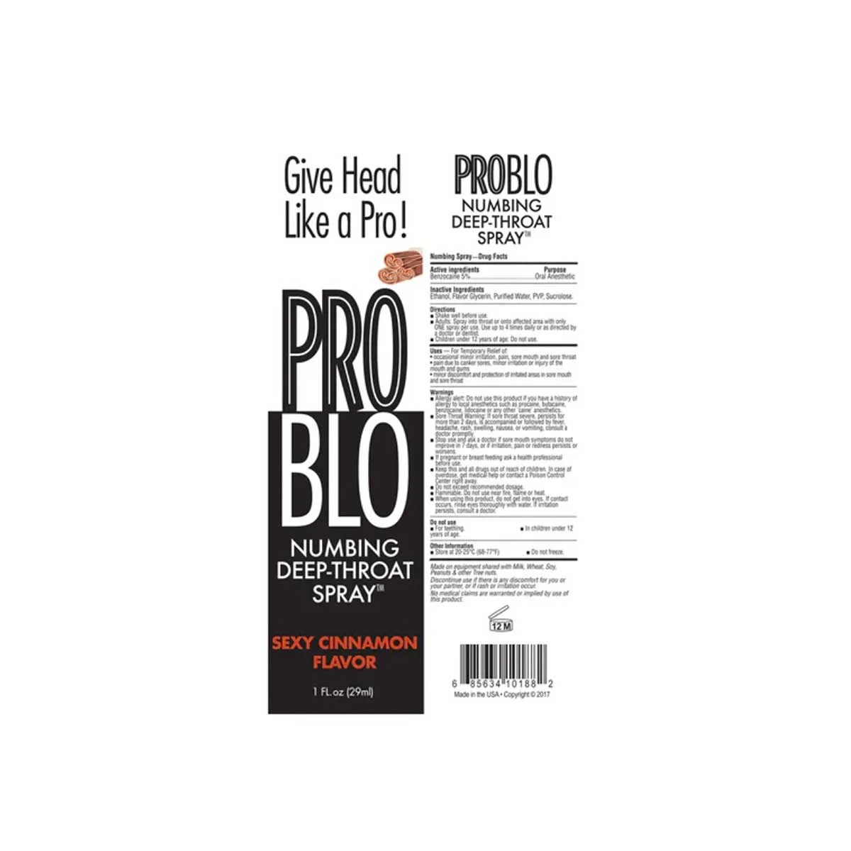 Numbing Deep Throat Spray Cinnamon 1oz Numbing Deep Throat Spray Cinnamon 1oz