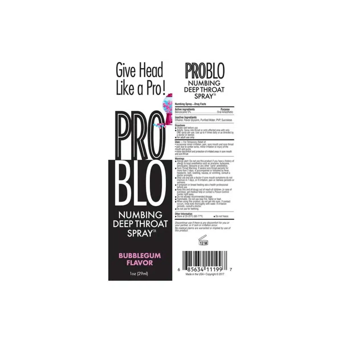 Numbing Deep Throat Spray Cinnamon 1oz Numbing Deep Throat Spray Cinnamon 1oz