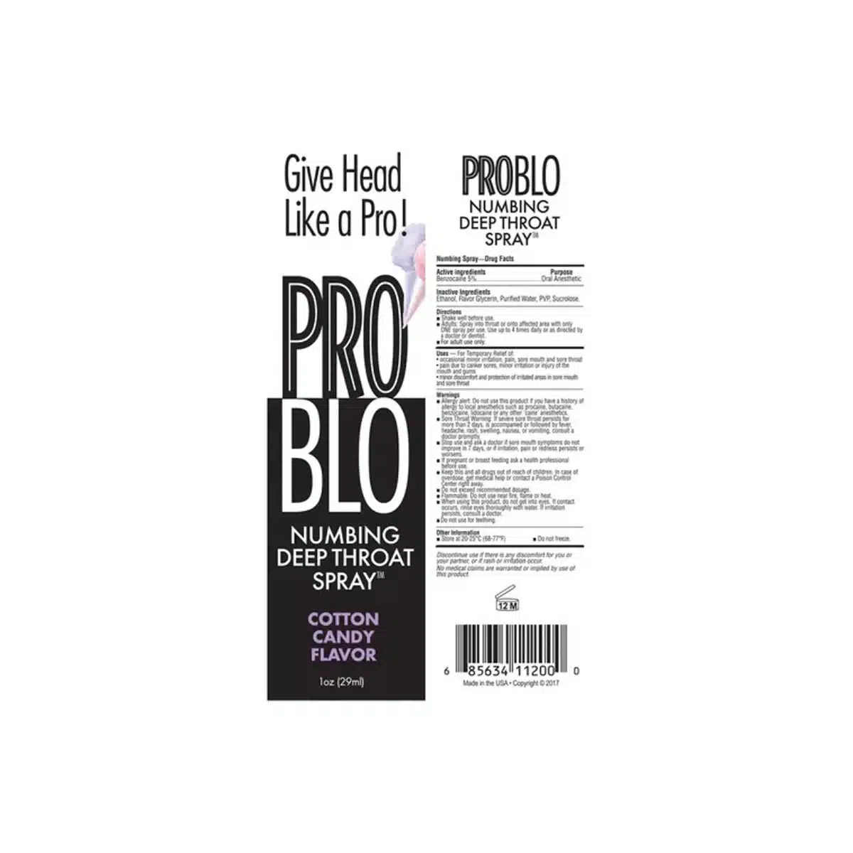Numbing Deep Throat Spray Cinnamon 1oz Numbing Deep Throat Spray Cinnamon 1oz
