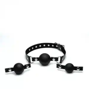 Interchangeable Silicone Ball Gag Set Interchangeable Silicone Ball Gag Set