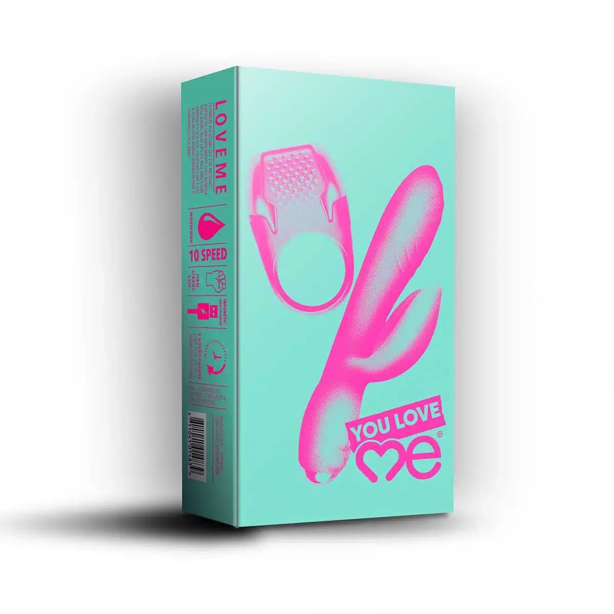 Love Me Vibrator & Cock Ring Set Red Black Love Me Vibrator & Cock Ring Set Red Black