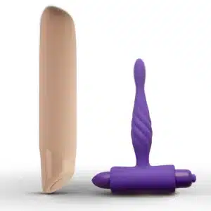 Share Me Vibrator & Butt Plug Set Pink Purple