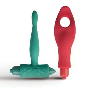 Touch Me Beginners Anal & Finger Vibrator Set Green Red